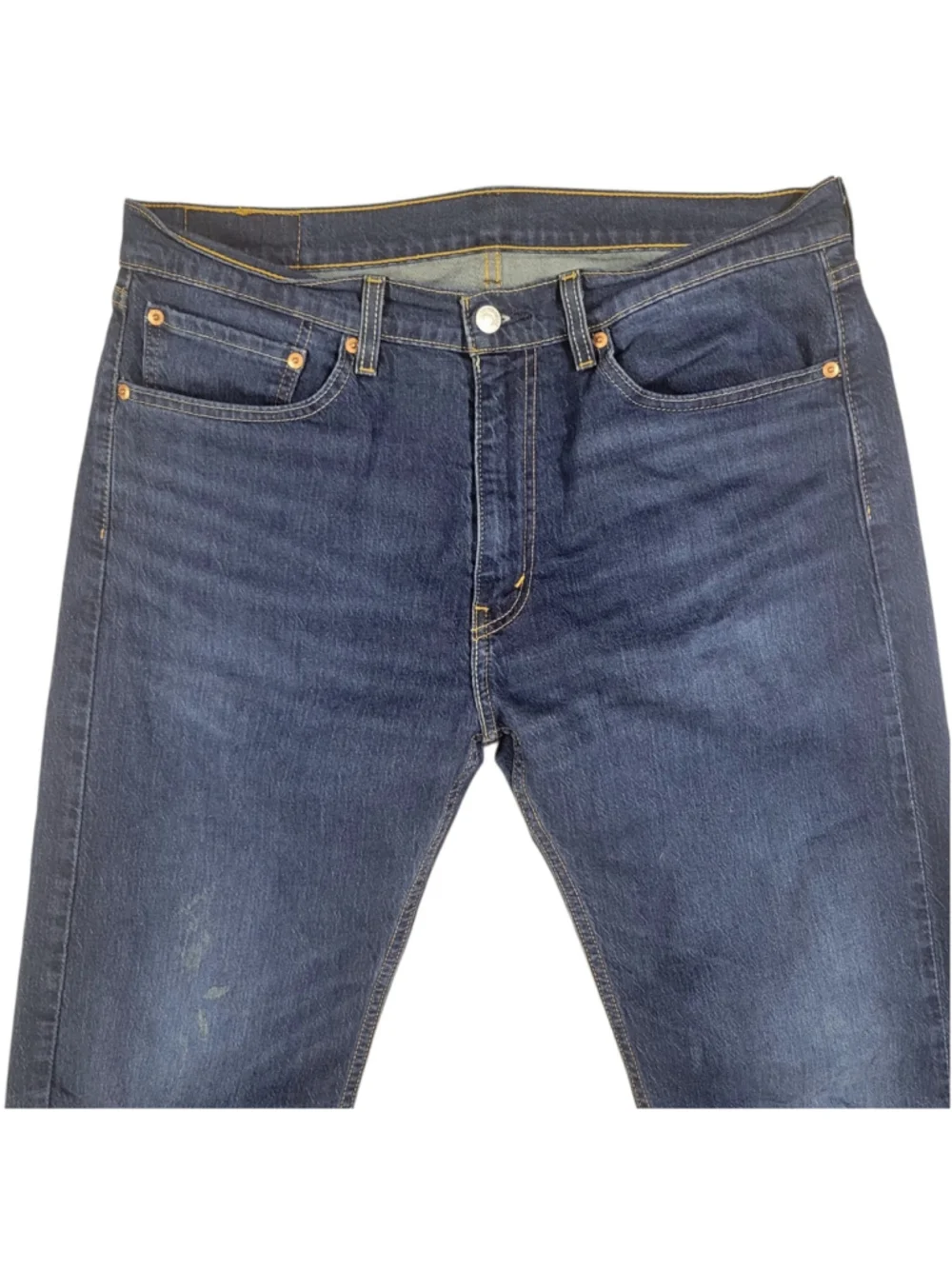Levi's 505 Relaxed Straight Blue Jeans Size 35/32 Men's Pre-owned Condition